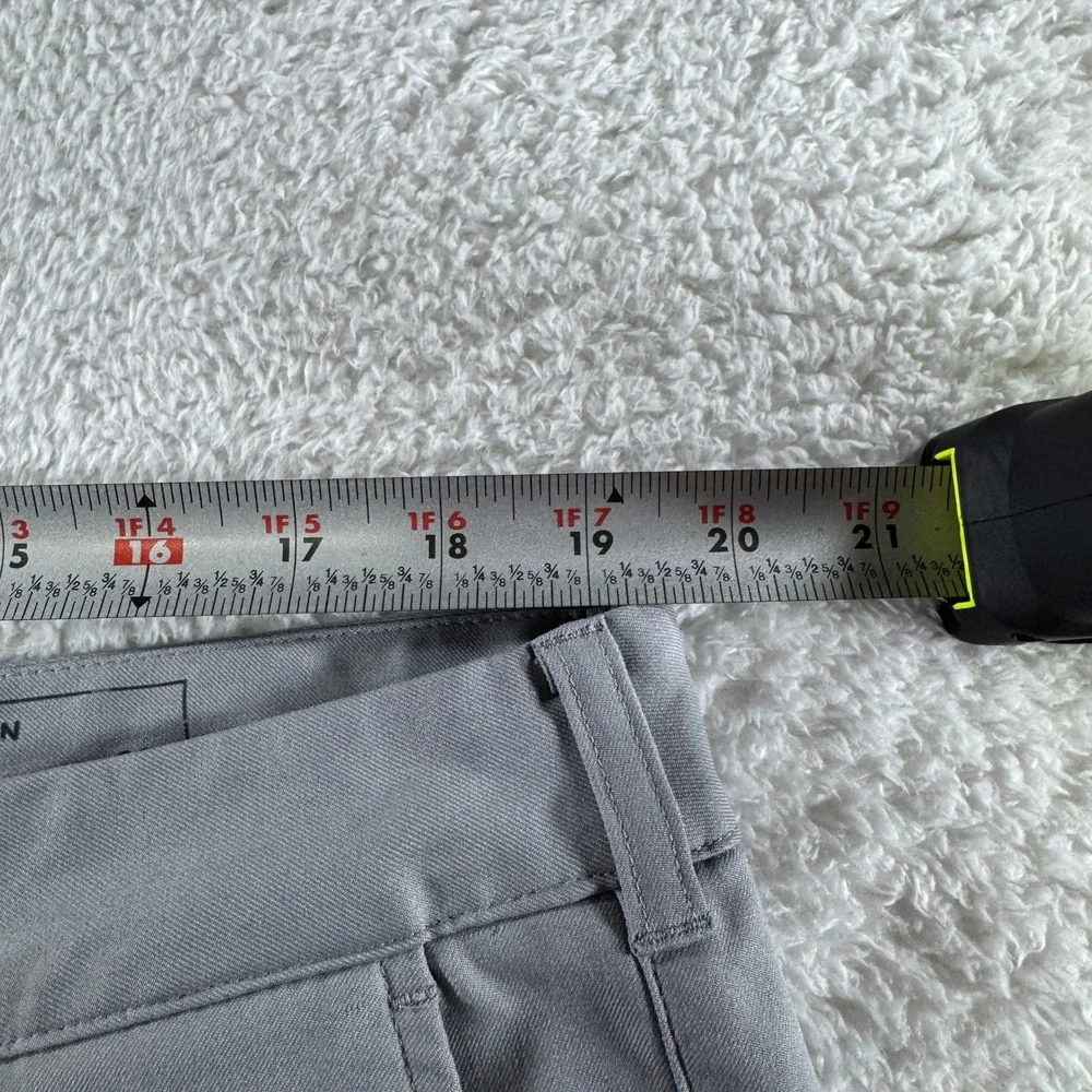 Mizzen + Main 38x32 Athletic Stretch Golf Pants Light Gray Grey Straight Leg